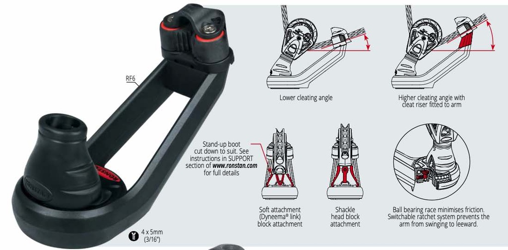 Ronstan Small Swivelling Mainsheet Cam Unit