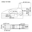1852 Anchor roller stainless steel max. 10kg anchor