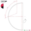 Lopolight 2nm 112.5° Port sidelight, vertical mount w/6 meter cable