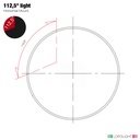 Lopolight 2nm 112.5° Port sidelight, horizontal mount