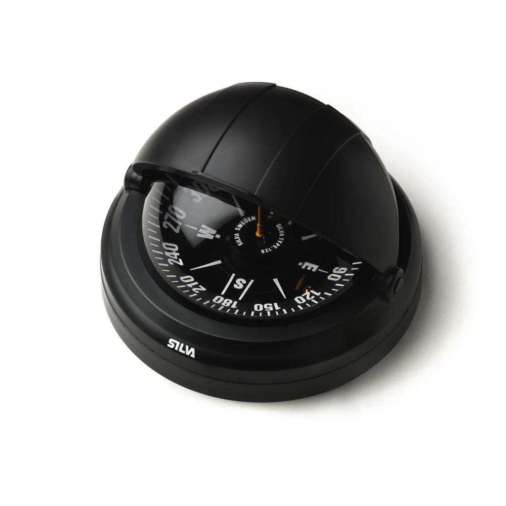 Silva Compass 125FTC Pacific Black with Compensator, Southern Hemisphere