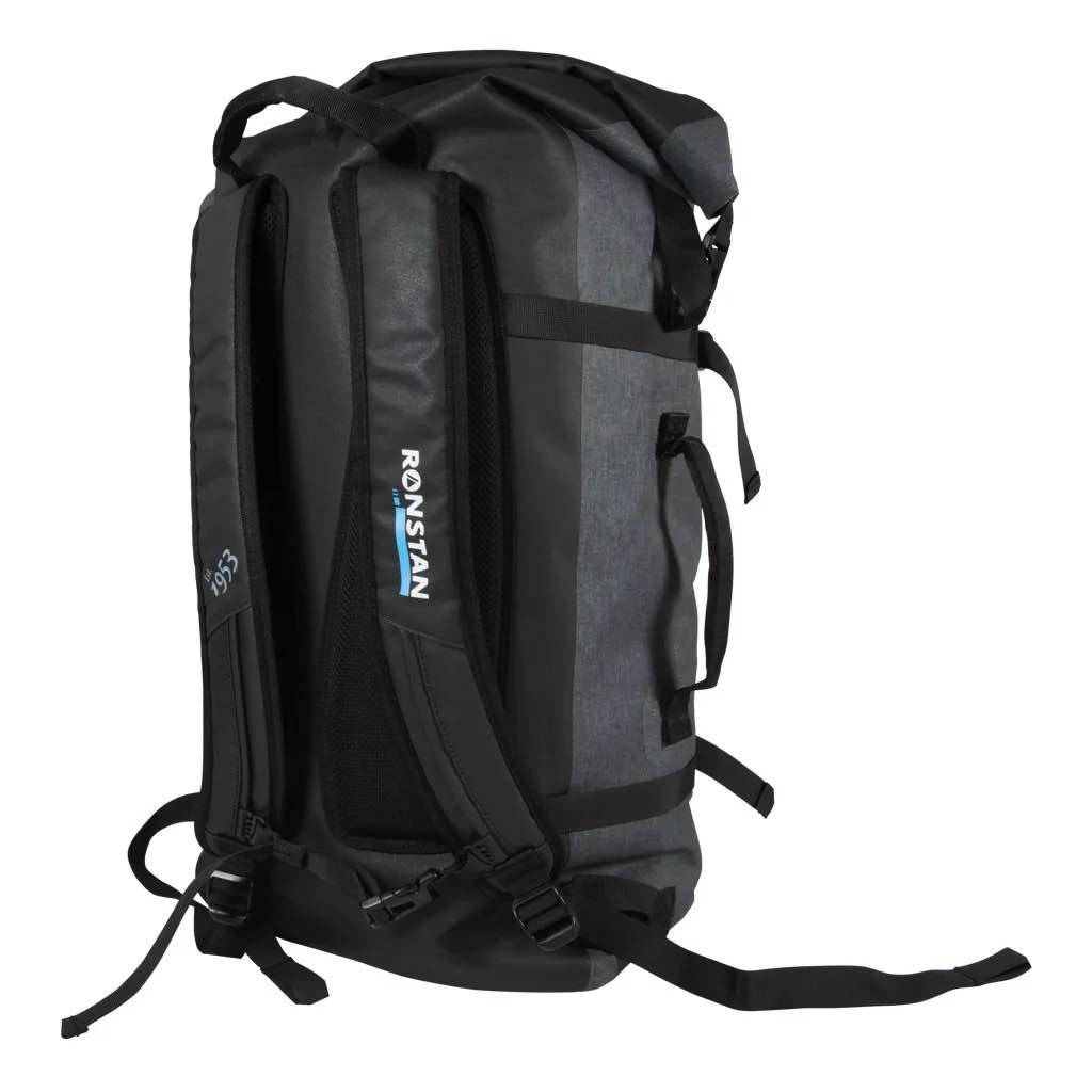 Ronstan Dry Roll-Top 55L Backpack, Black & Grey