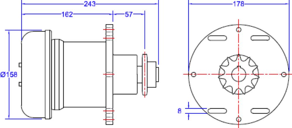 Jefa Steering Sprocket Autopilot Drive - 200Nm, 12V