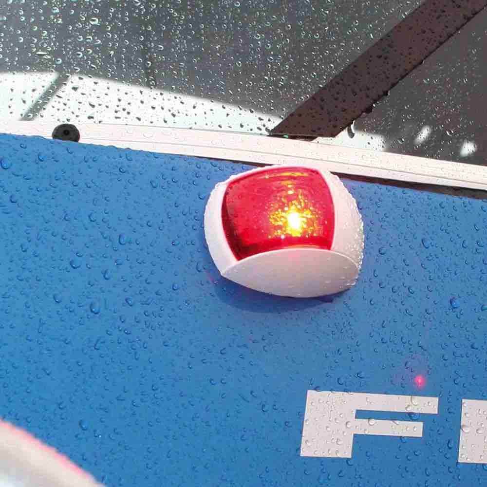 HELLA NaviLED Compact Navigation Light - Port, Colour, 0.12m cable