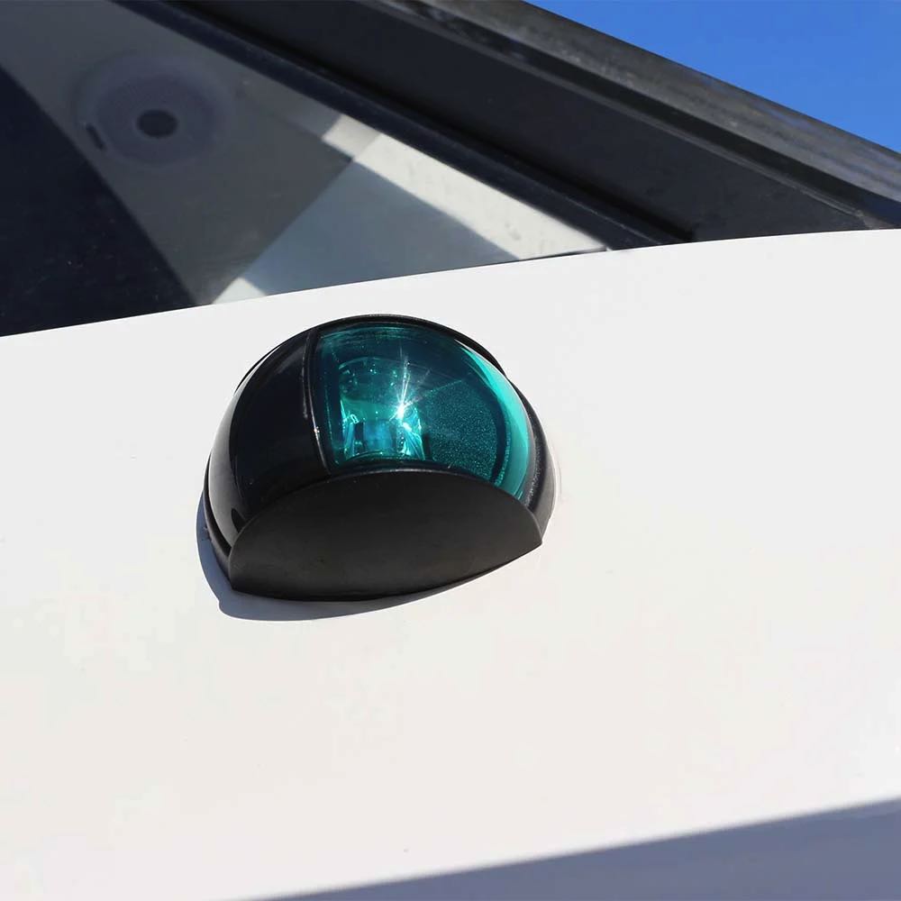 HELLA NaviLED Compact Navigation Light - Starboard, Colour, 2.5m cable