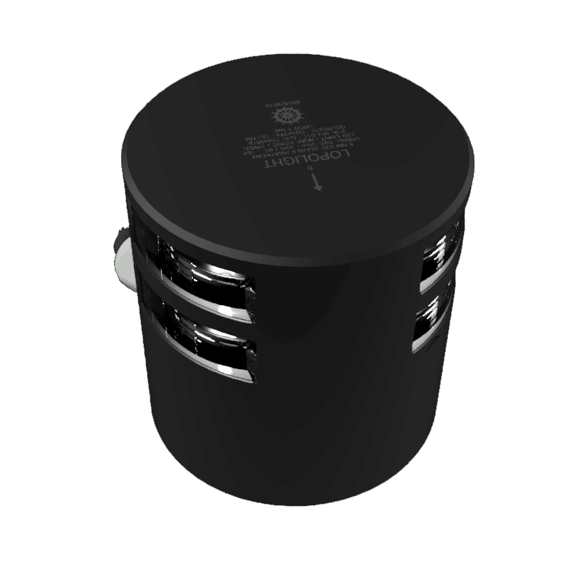 Lopolight 5nm Topplicht, doppelte horizontale Montage, CD/CS Alu-Basis, schwarz