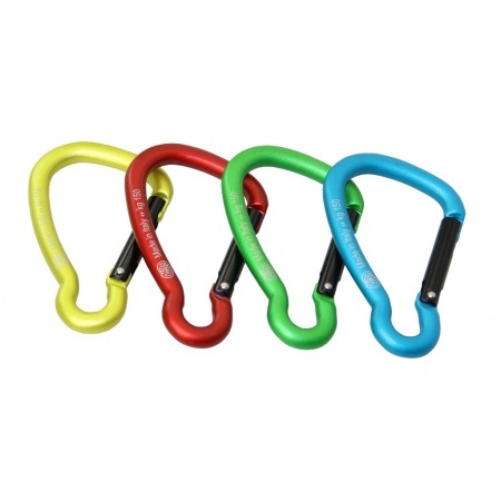 KONG Aluminum Carabiner Asymmetric 8mm Color Sorted