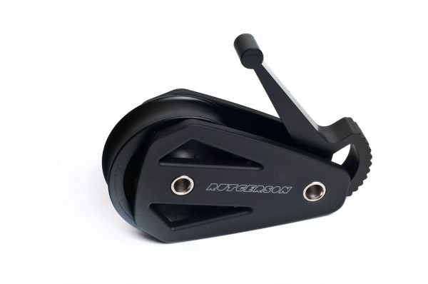 Rutgerson Single Sheave Deck Block 60mm Cruising mit Hebelklemme 