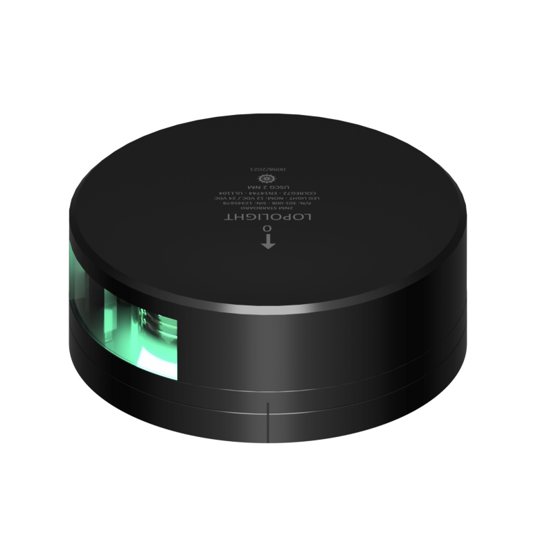 Lopolight 2nm 112.5° Starboard sidelight, horizontal mount