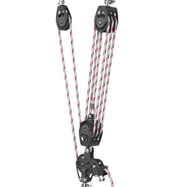 Antal Mainsheet Tackle 8:1 - Complete, Sheaves 75 & 60