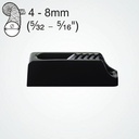 Clamcleat CL231 Midi Taquet coinceur en nylon avec passe-bout intégré pour cordages de 4-8mm