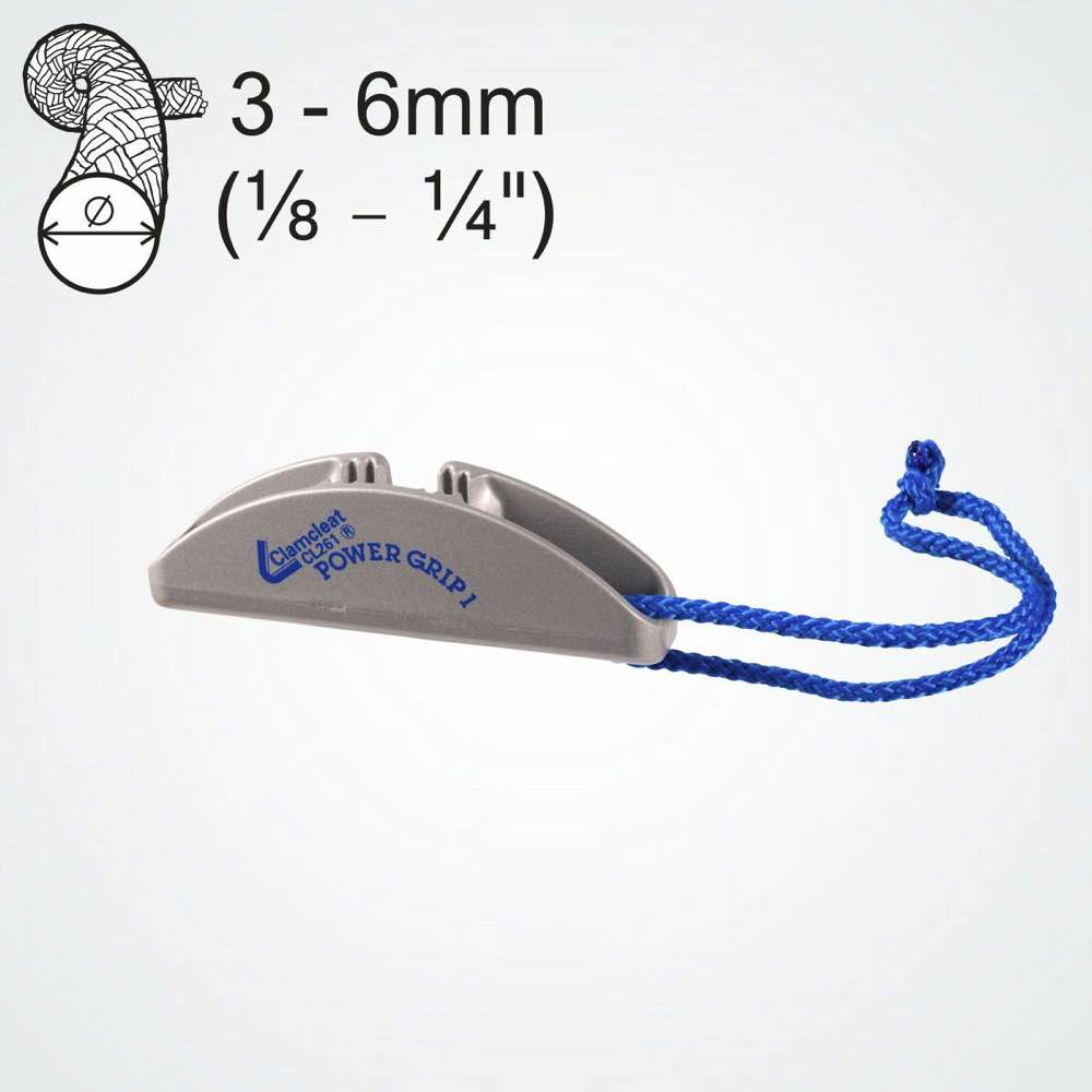 Clamcleat CL261 Power Grip 1 Mordaza de aluminio para cabos de 3-6mm