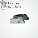 Clamcleat CL268 Racing Micros Aluminium-Klemme für 1-4mm Leinen