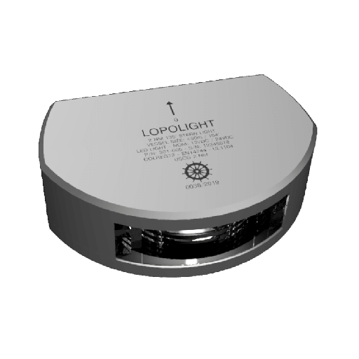 Lopolight 2NM 135° Feu de poupe avec câble de 2,5 mètres