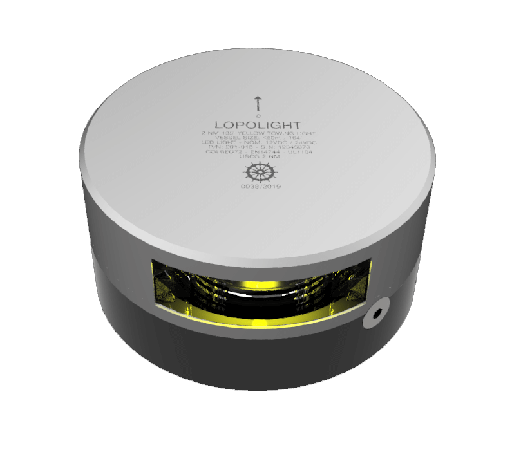 [LL-201-013-FB] Lopolight 2NM 135° Feu de remorquage jaune avec câble de 2,5 mètres