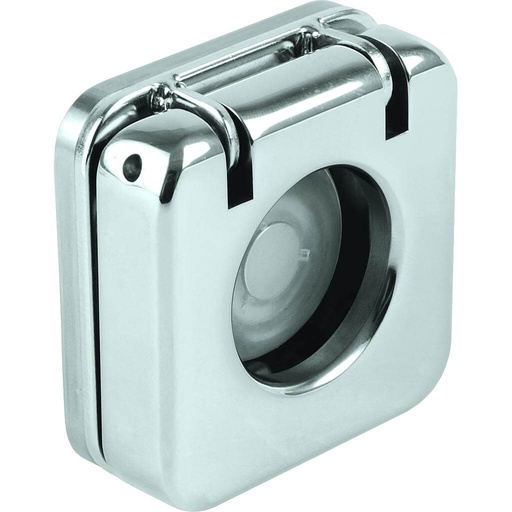[R-RA582020] Andersen Pulsador - E1 - Retroiluminación LED - Acero inoxidable con orificio para dedo