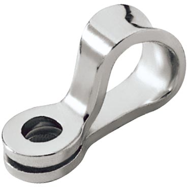 [R-RF1051] Ronstan Piastra ad occhio con arricavo, foro di fissaggio 6mm (1/4”), acciaio inox 316