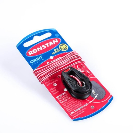 [R-RF25109] Ronstan Series 20 Ball Bearing Orbit Block™ - mozzo becket, legatura Dyneema®