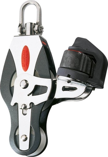 [R-RF41520] Ronstan S40 AP Bozzello singolo - violino, strozzascotte regolabile, testa universale