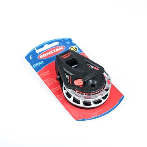 [R-RF56151A] Ronstan Serie 55 bozzello Orbit Blockª a cricchetto con cuscinetti a sfere - bozzello a guancia, senso antiorario, auto & manuale
