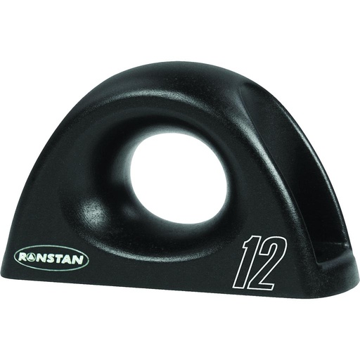 [R-RF8091-12] Ronstan RopeGlide Passacavo singolo, Nero 12mm
