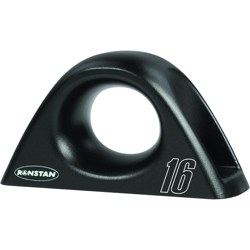 [R-RF8091-16] Ronstan RopeGlide Passacavo singolo, Nero 16mm