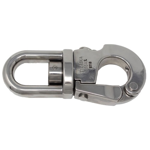 [T-TY2040L-S] Tylaska SS40L Plunger Pin Certified Lifting Hook - Standard Bail
