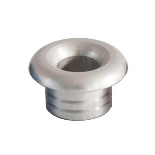 [AB-A.439A-S] Allen Brothers Casquillo de cubierta de aluminio plateado 8mm de profundidad