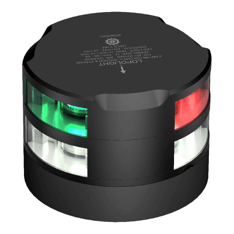 [LL-201-007-FB-B] Lopolight 2NM Tricolore, Mouillage, anodisé noir