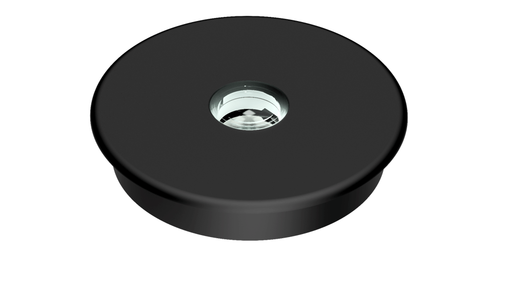 [LL-400-221-B] Lopolight luce di coperta, luce bianco/bianco/rosso, montaggio a incasso, nera