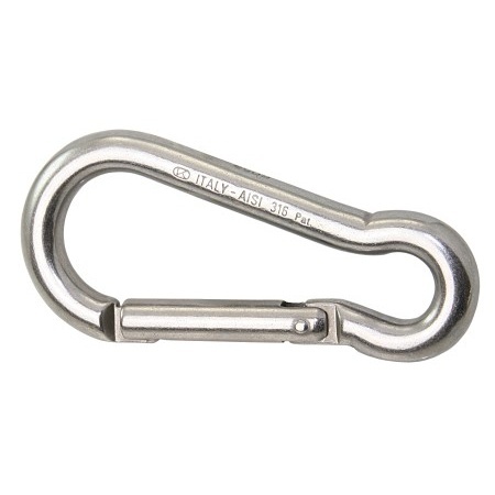 [KG-6212] KONG Gancio moschettone in acciaio inox AISI316 con redancia 120mm 