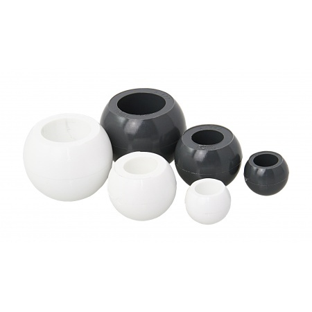 [SU-2536W-10] Seasure Stopperkugeln 7 mm, weißes Nylon 10 Stück