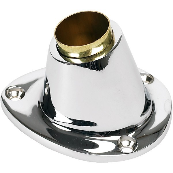 [GT-1181610] ForSail Soporte de asta de bandera montaje en superficie latón cromado para asta de bandera D=25mm