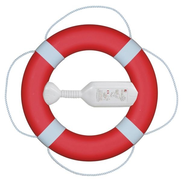 [FP-1161087] Salvagente anulare 380 rosso con cima da lancio