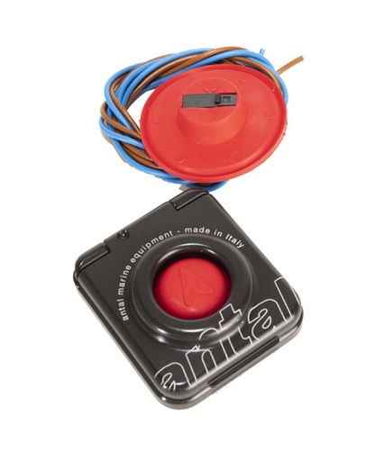 [AN-251.035/AR] Antal Pulsante rosso con copertura in alluminio