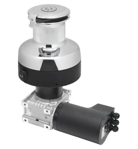 [AN-XT66.3EH24/CH] Antal 66 Elettrico 3 Velocità (Orizzontale) 24V Winch in bronzo cromato (Manuale 3 velocità)