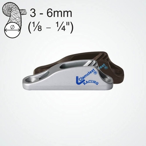 Clamcleat MK1 Racing Junior Aluminium-Klemme für 3-6mm Leinen