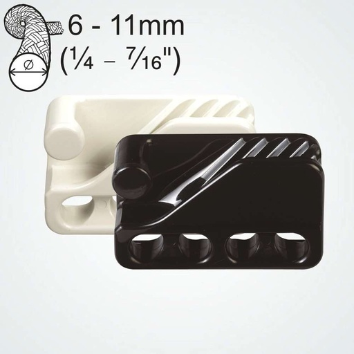 Clamcleat CL234 Taquet de bosse de pare-battage en nylon pour cordages de 6 à 12mm