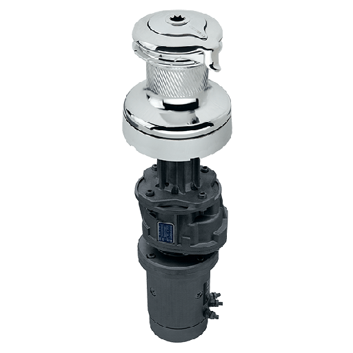 [H-60.2STECCC24V] Harken 60 2-Gang Elektrisch (Vertikal) 24V Vollchrom Radial Winsch (2-Gang manuell)