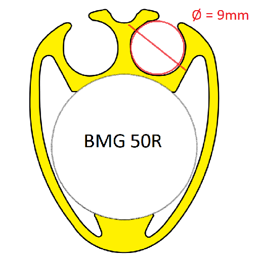 [B-901103125] Bamar Sezione profilo BMG50R - 1.5m