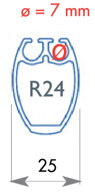 [F-FF-R24] Facnor Section de profil R24 - Elliptique