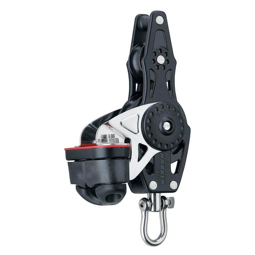 [H-2658] Harken 40mm Bozzello Carbo - Violino, girevole, Becket + strozzatore a camme